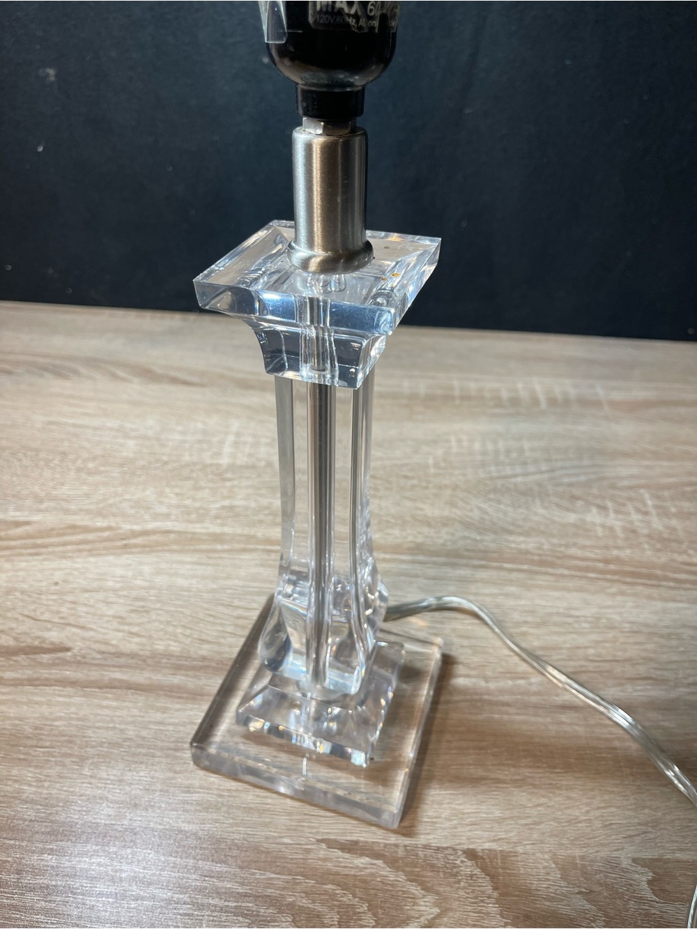 MCM Clear lucite/acrylic Table Lamp